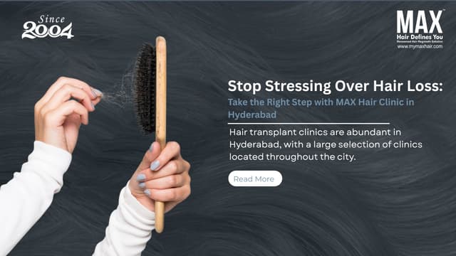Stop Stressing Over Hair Loss: Take the Right Step with MAX Hair Clinic in Hyderabad Image